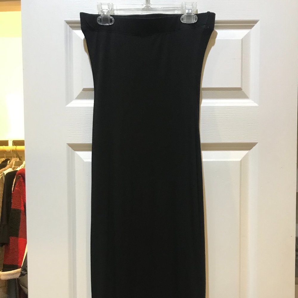 Midi Strapless Black Dress
